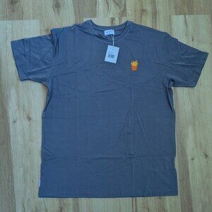 NWT Eubi premier Bamboo Short Sleeve T-Shirt Slate Grey with Fries XXL